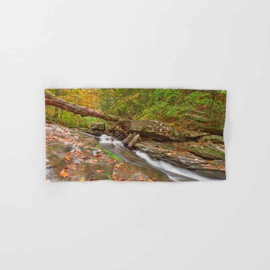 Ricketts Glen Autumn Stream Hand & Bath Towel