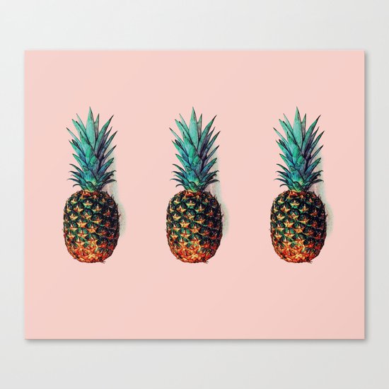 Three Pineapples Canvas Print