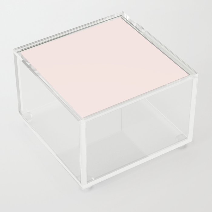 Pale Pastel Pink Solid Color Hue Shade - Patternless Acrylic Box