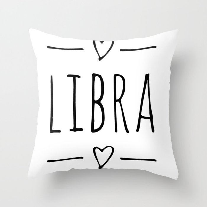 Libra zodiac sign Throw Pillow