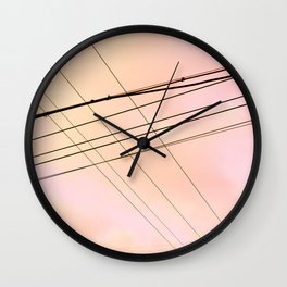 Crossroads Wall Clock | Colorful, Abstract, Urban, Autumn, Israel, Minimalism, Bright, Geometric, Crossing, Geometry 