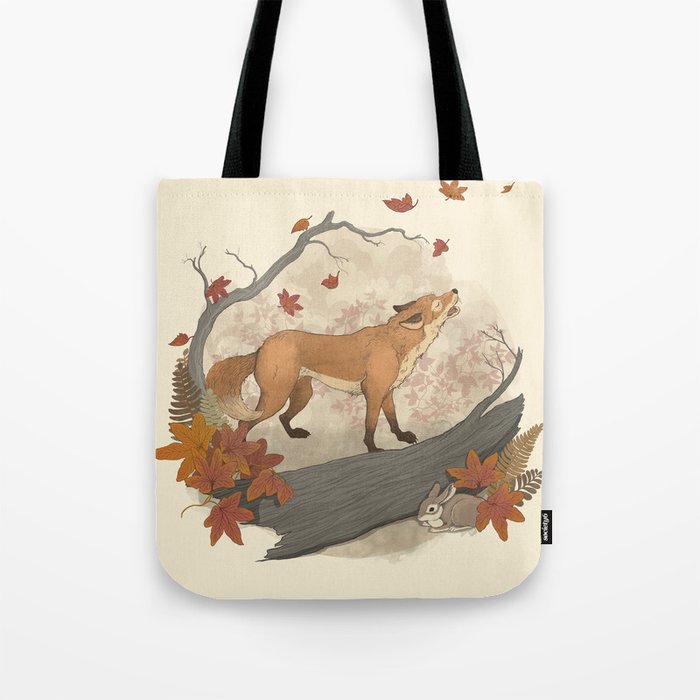 Fox and rabbit Tote Bag by Laura Graves | Society6