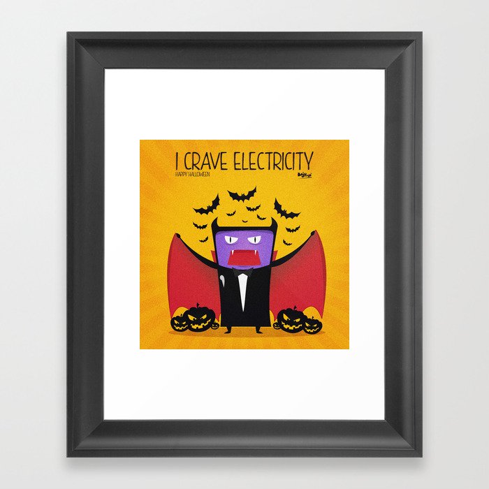 I Crave Electricity (HALLOWEEN SPECIAL) Framed Art Print