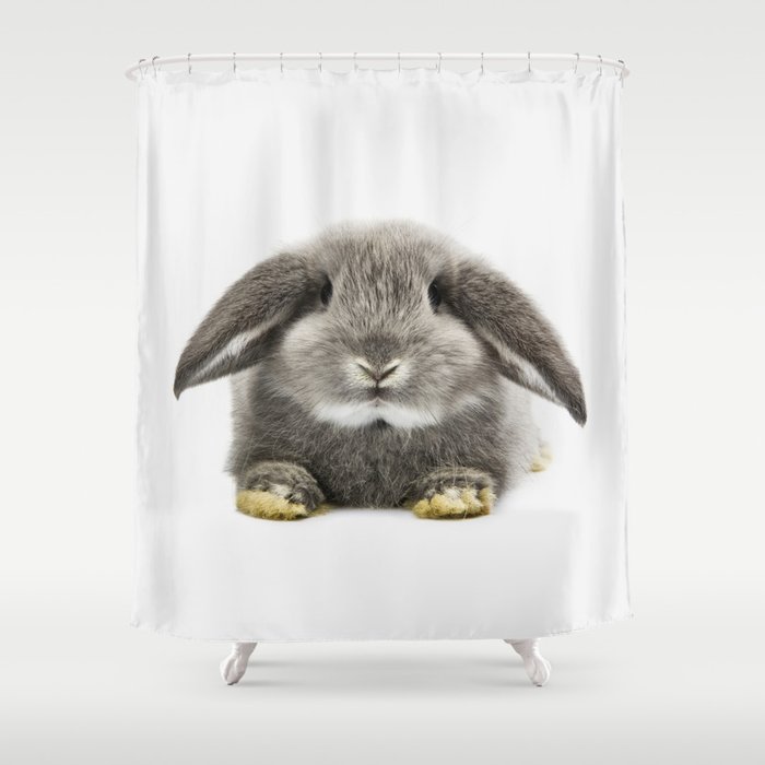 Bunny Rabbit Sitting Shower Curtain By Taiprints Society6 Bunny Rabbit Sitting Shower Curtain