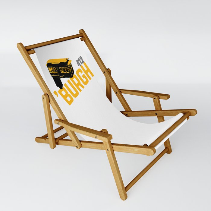 Pittsburgh Burgh Incline 412 Print Sling Chair by Aaron Geraud
