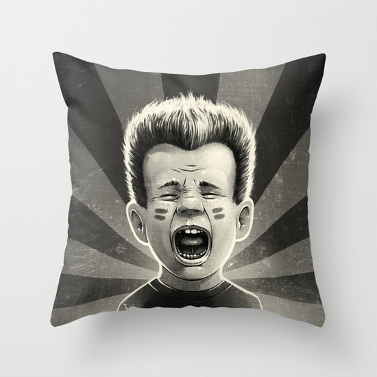 Noise Black Throw Pillow