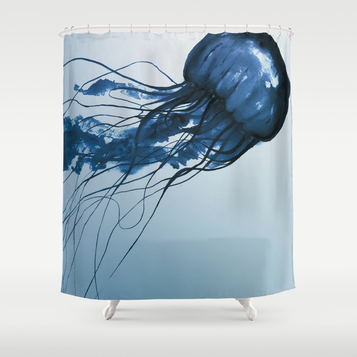 Blue Danube, Pacific Sea Nettle Shower Curtain