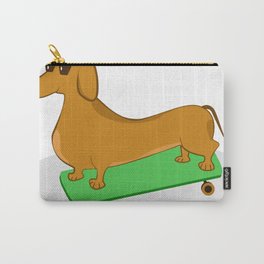Dachshund Vector Illustation Cool Dog Glasses Carry-All Pouch
