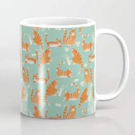 Bad Orange Tabby Cats Knocking Things Over Mug