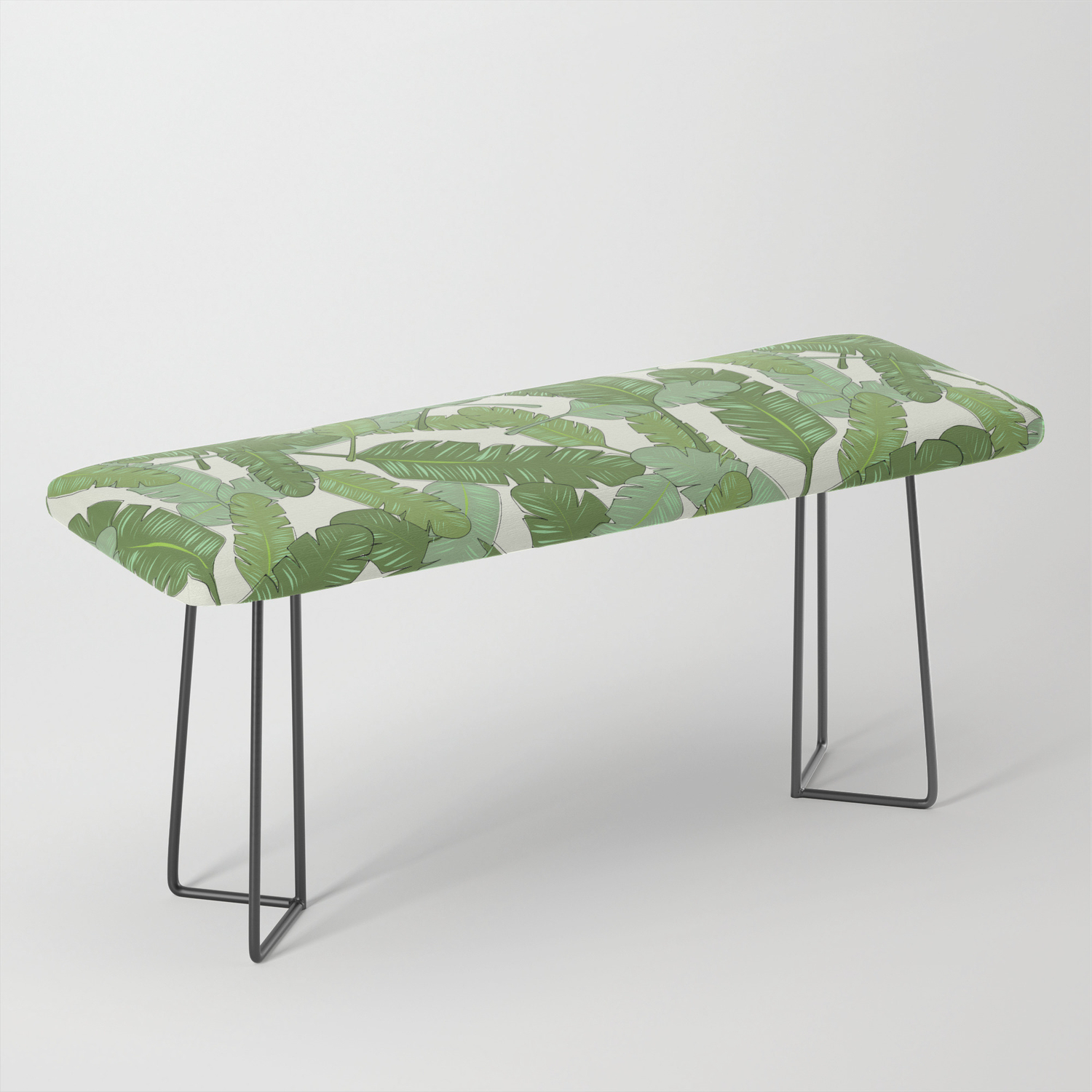 Banana Leaf Print Bench By Carrielymandesigns Society6
