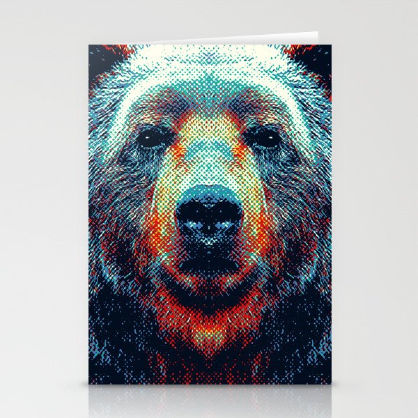 Bear - Colorful Animals Stationery Cards