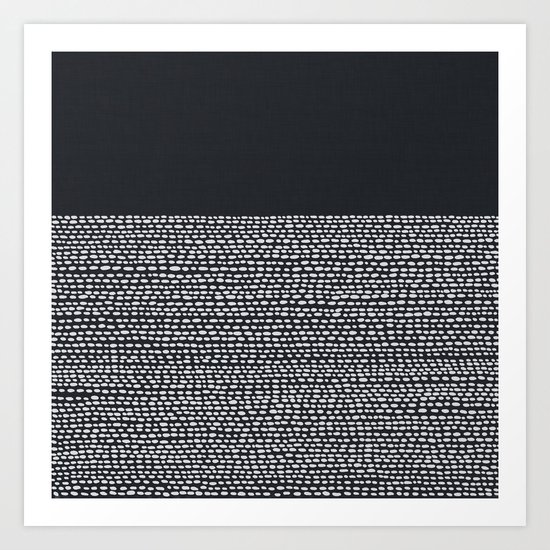 Riverside (Black) Art Print