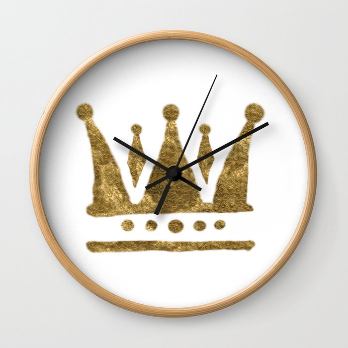 Golden Crown Wall Clock