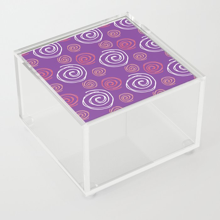 Twirly Swirly Purple Acrylic Box