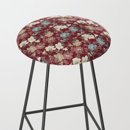 deep red and pink floral evening primrose flower meaning youth and renewal Bar Stool