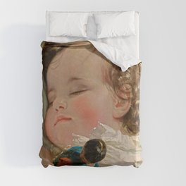 Portrait of Princess Marie Franziska von Liechtenstein at the Age of Two, 1836 by Friedrich von Amerling Duvet Cover