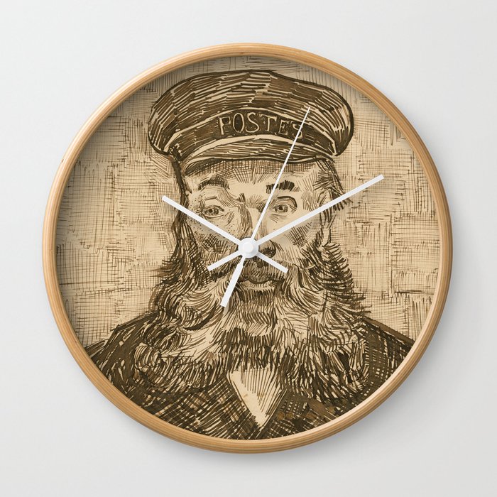 Portrait of Postman Joseph Roulin by Vincent van Gogh Wall Clock