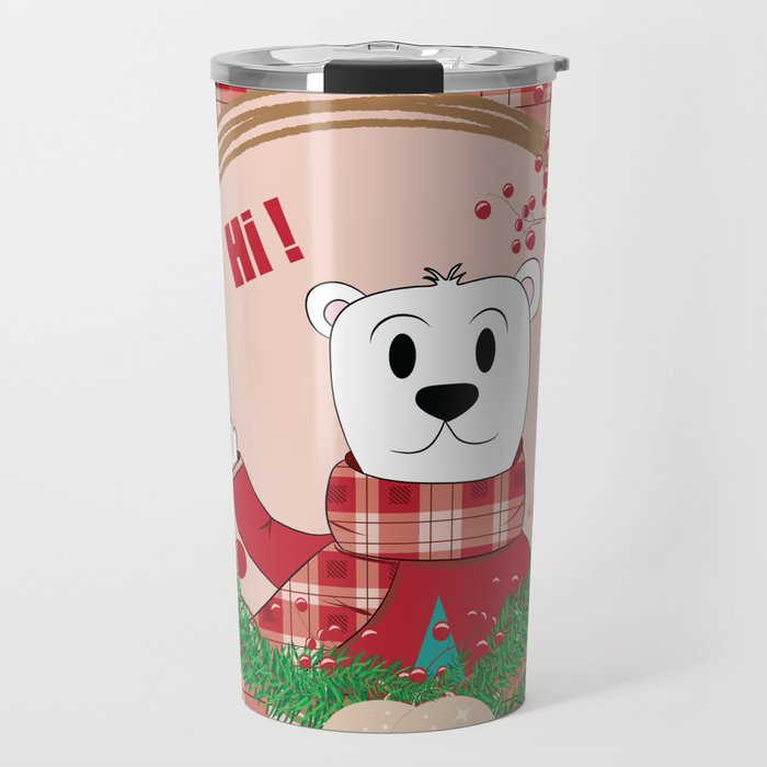 Papa Polar Bear Portrait Travel Mug