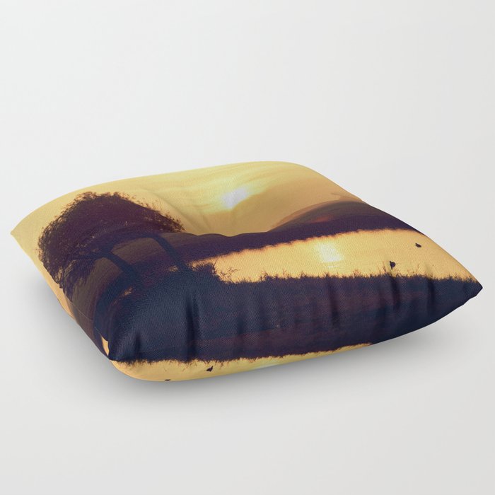 City Sunlight #4 Floor Pillow