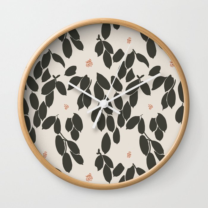 Zooey Magnolia Wall Clock by Megan Galante Society6