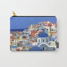 Santorini Greece Oil Painting Carry-All Pouch
