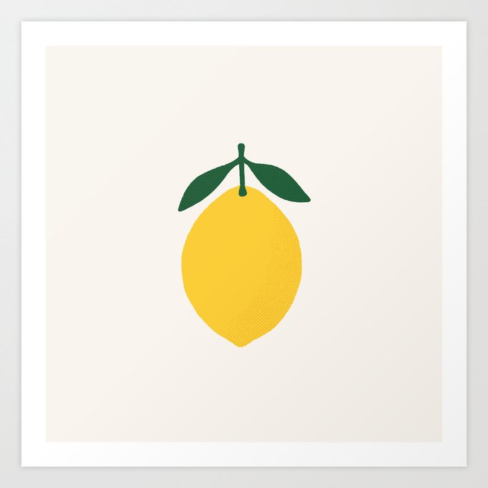 Lemon Citrus Art Print