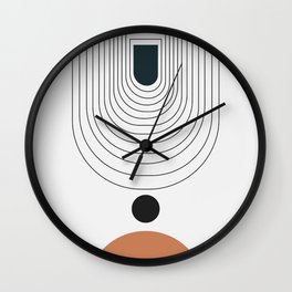 Abstract circles and gate background Wall Clock