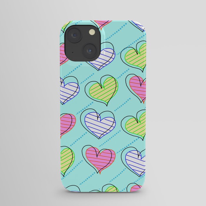 Colores hearts iPhone Case