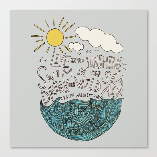 Emerson: Live in the Sunshine Canvas Print