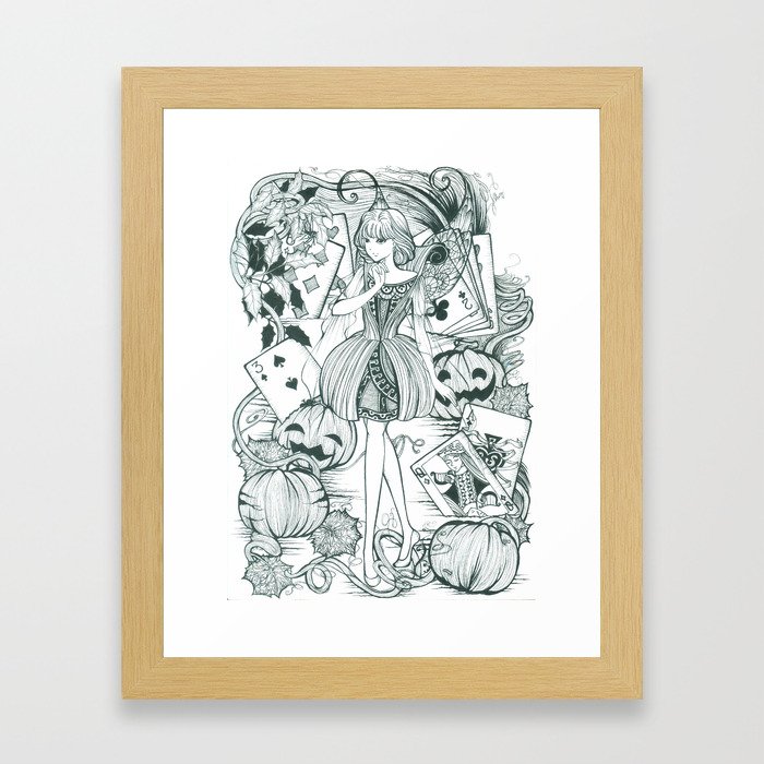 Lady Pumpkin Framed Art Print