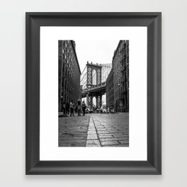 Manhattan Bridge Dumbo Brooklyn Gerahmter Kunstdruck | Brooklyn, Manhattanbridge, Newyorkcity, Architecture, Bridge, Photo, Digital, Black And White 