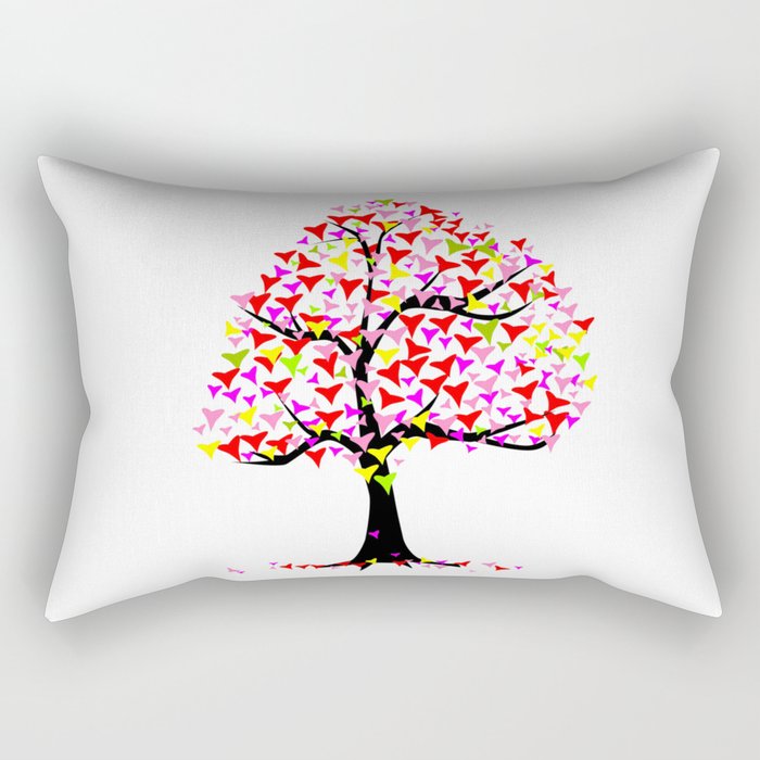 Summer Hearts Tree Rectangular Pillow