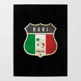 Bari Italy coat of arms flags design Poster