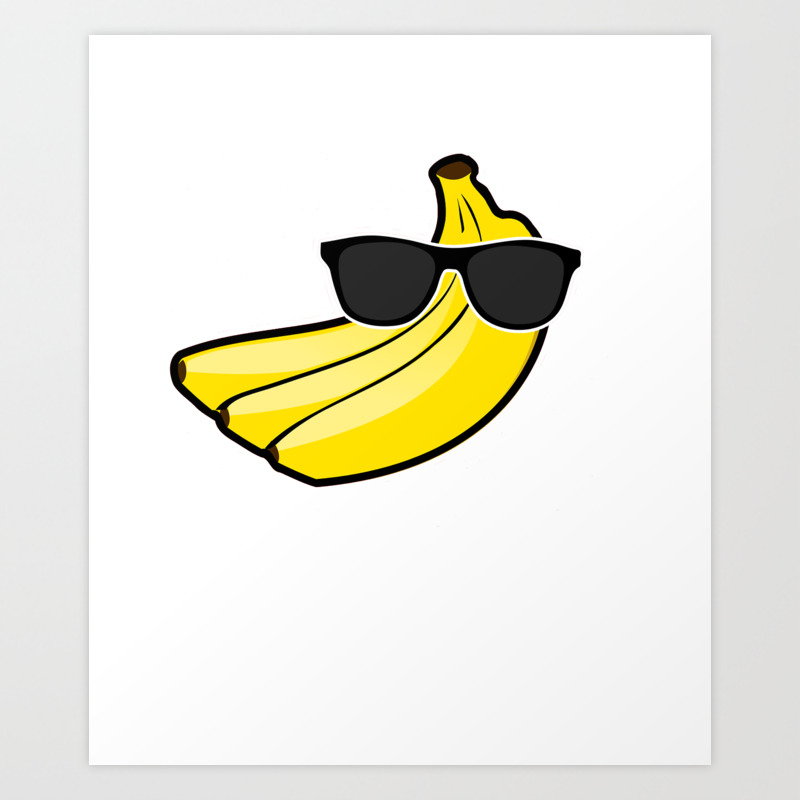 Neon Banana Sunglasses Glow Party Costume Cool Art Print By Teepsy Society6