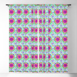 Mini Prismatic Mandalas Blackout Curtain