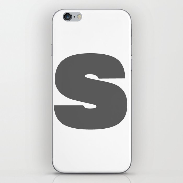 s (Grey & White Letter) iPhone Skin