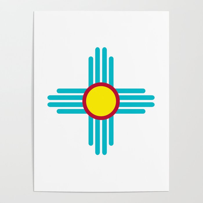 Zia Sun Turquoise Poster