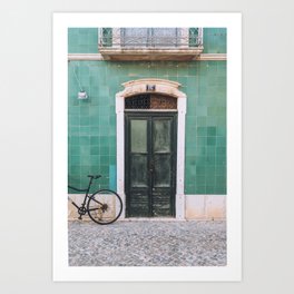 The Green House | Doors of Portugal | Travel print Art Print