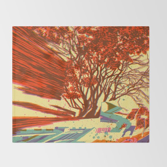 A bird never seen before - Fortuna series Throw Blanket
