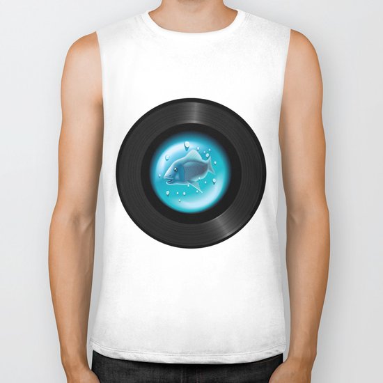 Fish Pop (Vinyl Aquarium) Biker Tank