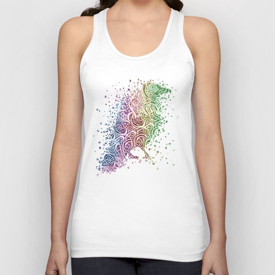 A Crow of Lace and Color Unisex Tank Top