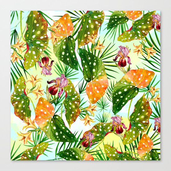 Tropical exotic pattern Canvas Print