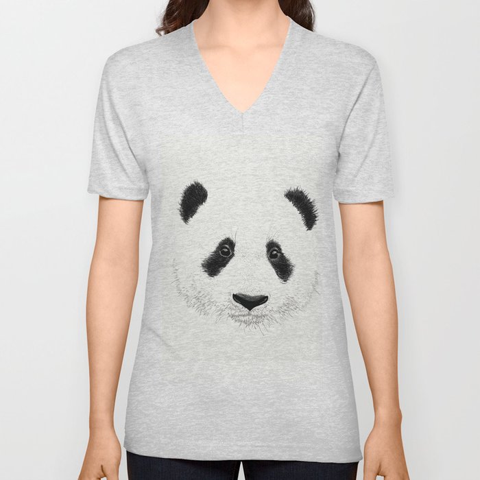 PANDA V Neck T Shirt
