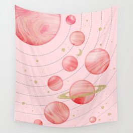 The Pink Solar System Wall Tapestry