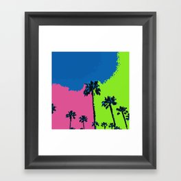 Color Block Palms Framed Art Print