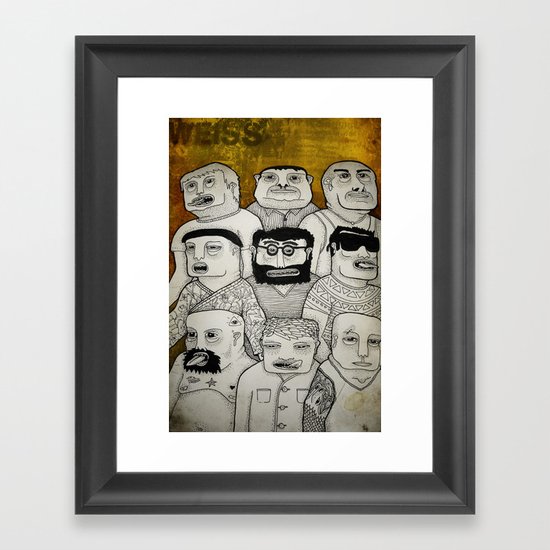 Los cabeza de cubo Framed Art Print
