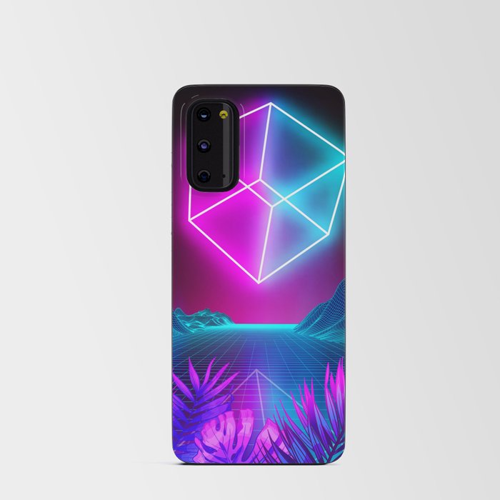 Neon landscape: Synth Cube Android Card Case