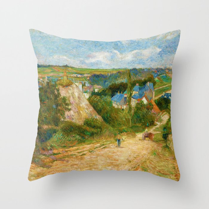 Paul Gauguin "Entrance to the Village of Osny" Throw Pillow