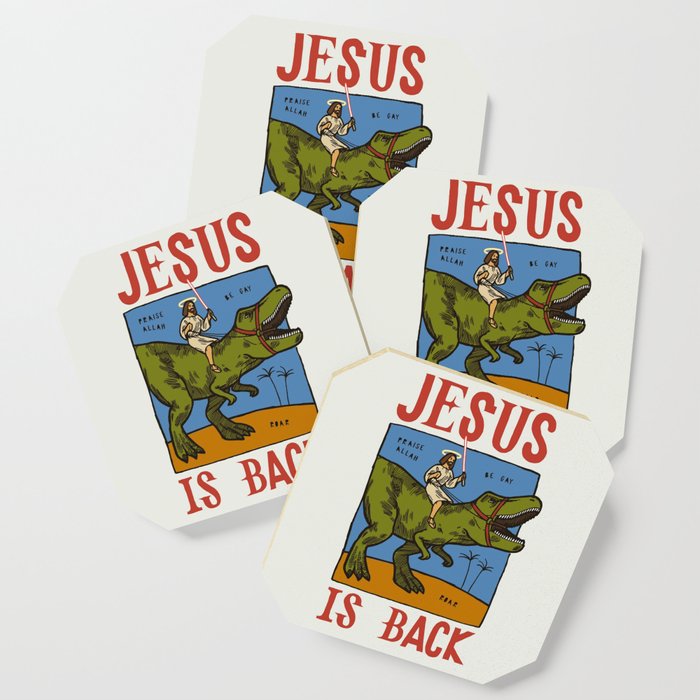 Jesus is Back riding T-Rex Coaster