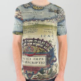 Ottoman Empire 1570 vintage pictorial map All Over Graphic Tee